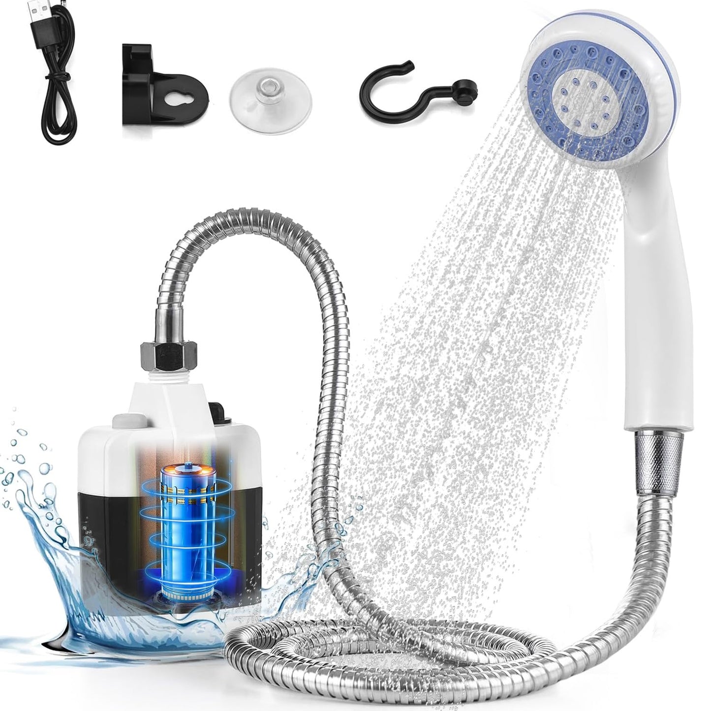 Ducha Portatil Regadera Con Bomba